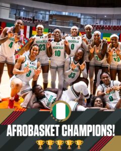Read more about the article 5 in a row AFROBASKET CHAMPS, Congratulations D’tigress