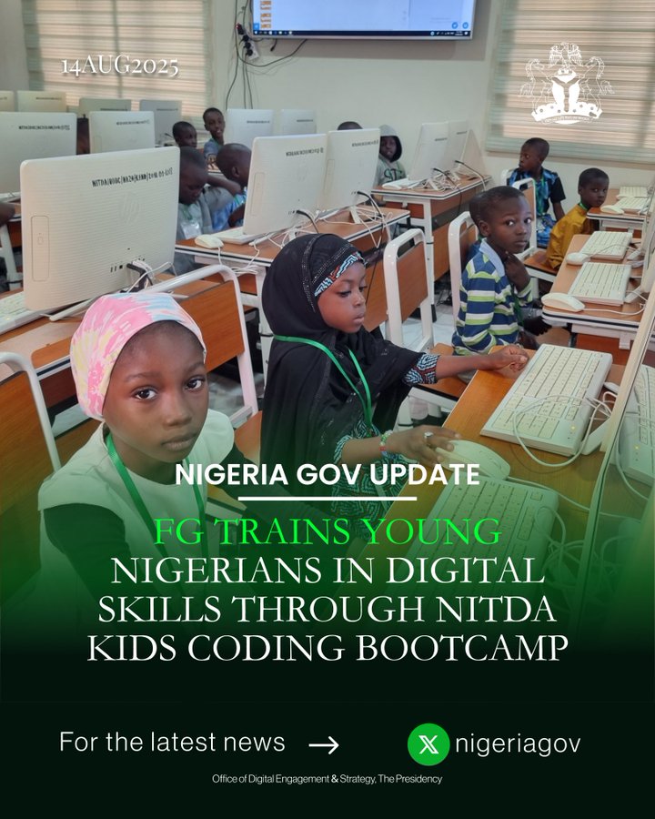 Read more about the article FG TRAINS YOUNG NIGERIANS IN DIGITAL SKILLS THROUGH NITDA KIDS CODING BOOTCAMP