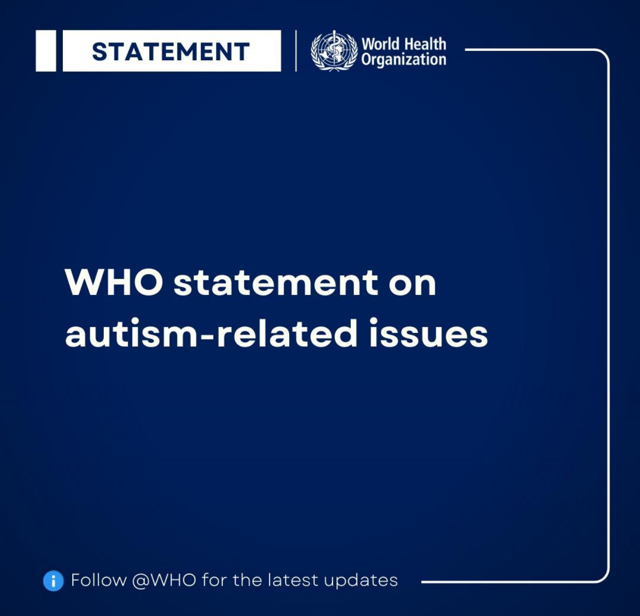 Read more about the article WHO statement on autism-related issues