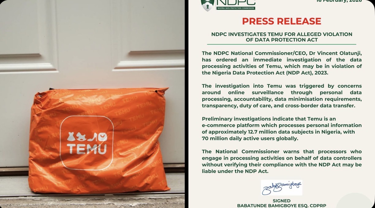 Read more about the article NDPC Launches Probe into Temu Over Alleged Violations of Nigeria’s Data Protection Laws Amid 12.7 Million Nigerian Users