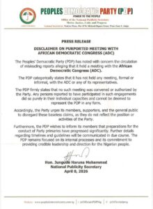 Read more about the article Wike Faction of PDP Disclaims Alleged Meeting with African Democratic Congress