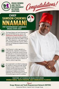 Read more about the article EWYEN Congratulates Samson Nnamani on Emergence as PDP Governorship Candidate